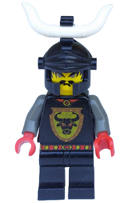 Knights Kingdom I - Cedric the Bull "Robber Chief", Black Dragon Helmet, Horns