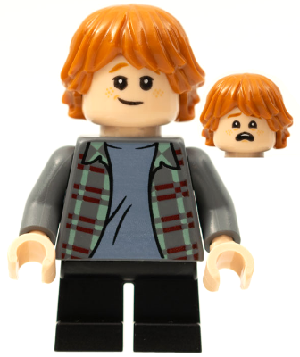 Ron Weasley - Plaid Shirt, Black Short Legs