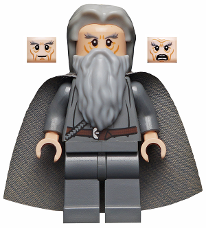 Gandalf the Grey - Hair, Starched Fabric Cape