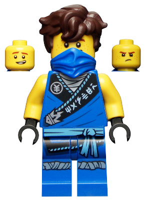 Jay - Legacy, Rebooted, Ninjago Logogram 'MASTER' on Torso, Hair