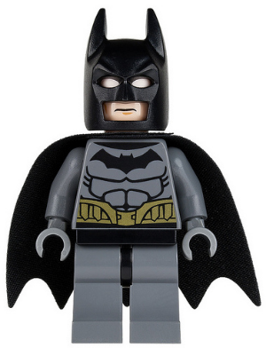 Batman - Dark Bluish Gray Suit, Gold Belt, Dark Bluish Gray Hands