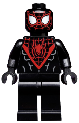 Spider-Man "Miles Morales" - Red Webbing on Head, Black Hands