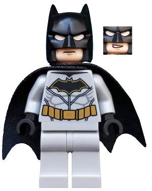 Batman - Light Bluish Gray Suit with Gold Belt, Black Crest, Mask and Cape "Type 3 Cowl"