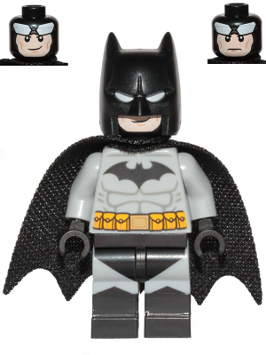 Batman - Light Bluish Gray Suit with Yellow Belt, Black Crest, Mask and Cape "Type 3 Cowl"