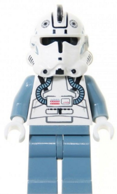 Clone Trooper V-wing Pilot "Phase 2" - Sand Blue Arms and Legs, Black Head