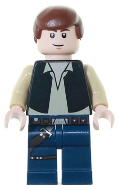 Han Solo - Black Vest over Tan Shirt, Dark Blue Legs with Belts