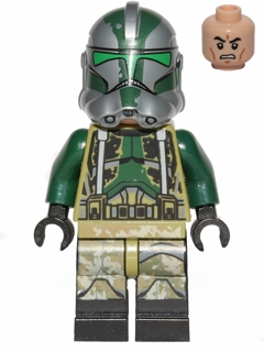 Clone Trooper Commander Gree, 41st Elite Corps "Phase 2" - Kashyyyk Camouflage, Scowl