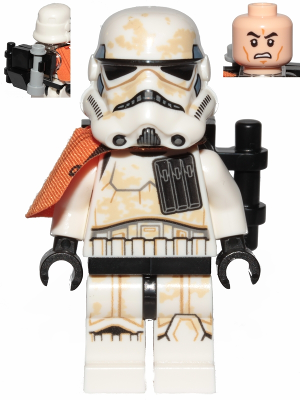 Sandtrooper Squad Leader "Captain" - Orange Pauldron, Ammo Pouch, Dirt Stains, Survival Backpack