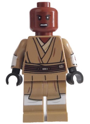 Mace Windu "Dark Tan Legs, Open Mouth, Printed Arms"