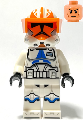 Clone Captain Vaughn, 501st Legion, 332nd Company "Phase 2" - Helmet with Holes and Togruta Markings, Orange Visor