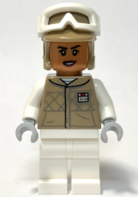 Hoth Rebel Trooper Dark Tan Uniform and Helmet, White Legs, Female "Kori Zaran"