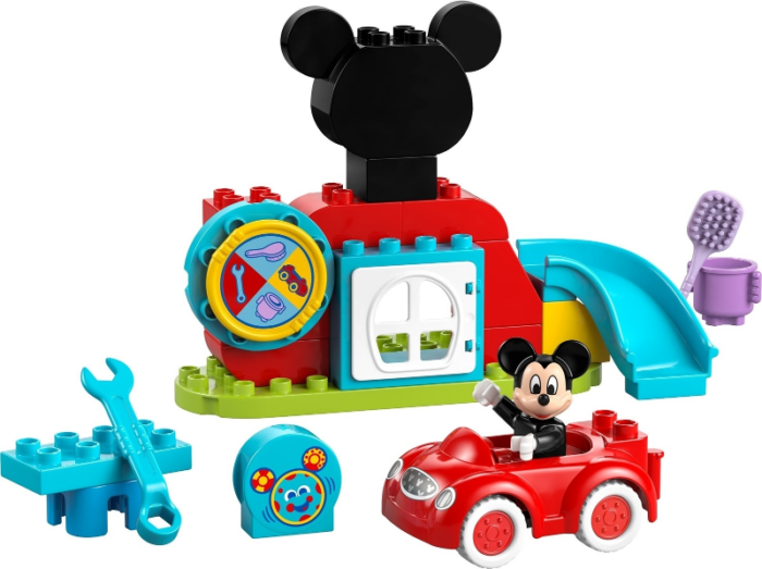 LEGO DUPLO Disney Mickey Mouse Clubhouse & Car Building Kit - Color Sorting Sens 10454