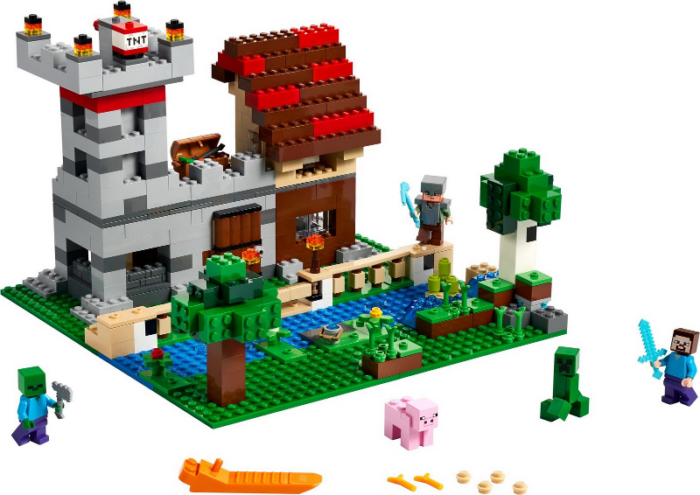 LEGO Minecraft The Crafting Box 3.0 21161 Minecraft Castle and Farm Building Set