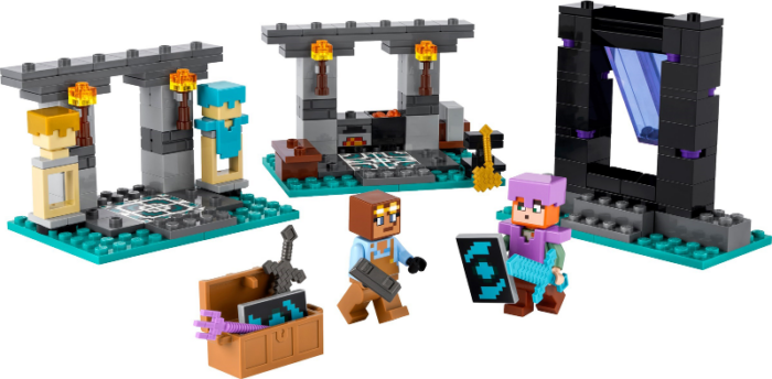 LEGO Minecraft The Armory Building Set Includes Popular Minecraft Figures Alex 21252