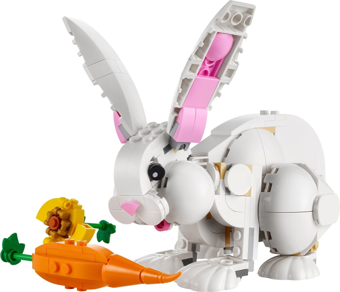 LEGO Creator 3 in 1 White Rabbit Animal Toy Building Set STEM Toy for Kids 8+ 31133
