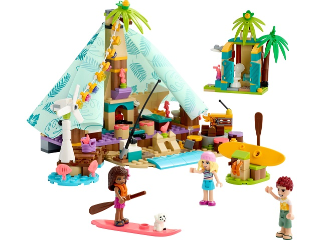 LEGO Beach Glamping 41700 Friends Interlocking Block Building Sets Plastic