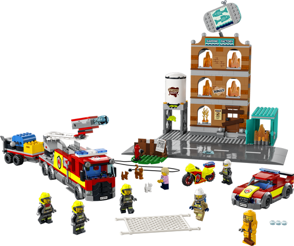 LEGO 60321 City Fire Brigade Building Kit; Multi-Model Playset