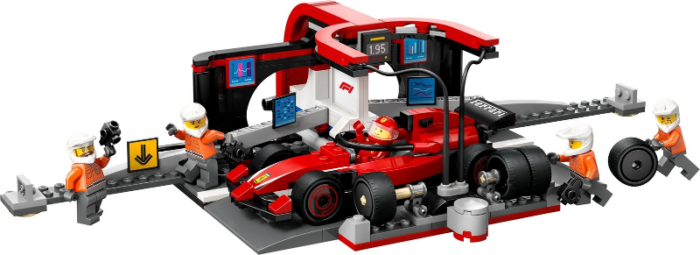 LEGO City F1 Pit Stop & Pit Crew with Ferrari Car Toy 60443