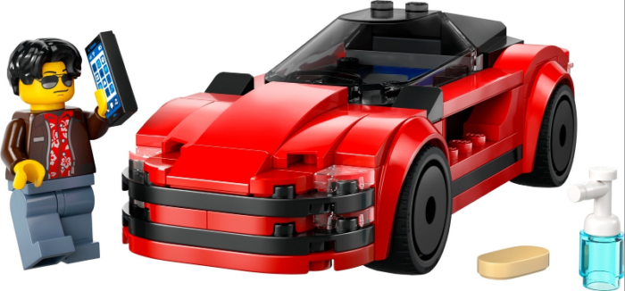 LEGO City Red Sports Car Toys - Building Toys for Kids Boys & Girls Ages 5+ - 60448