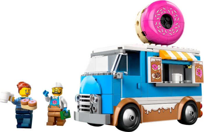 LEGO City Donut Truck Building Toy, Mobile Donut Stand 60452