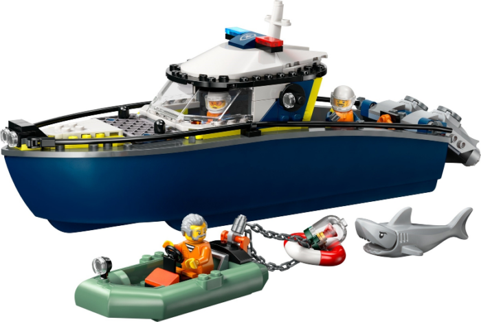 LEGO City Police Boat Chase Building Toy 60456