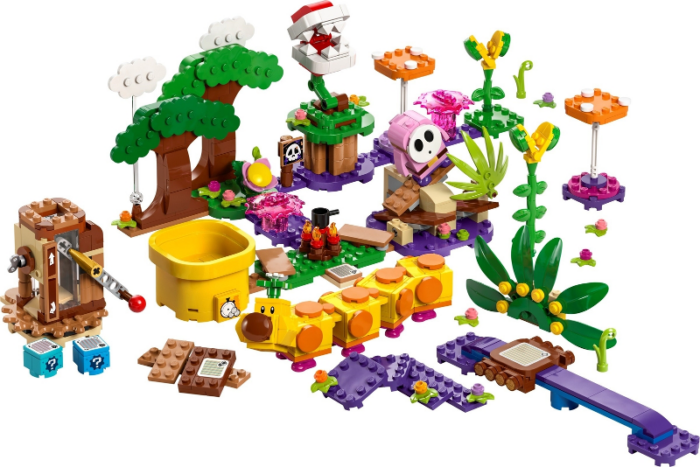 LEGO Super Mario Soda Jungle Maker Set, Wiggler Toy and Mario Playset 71434