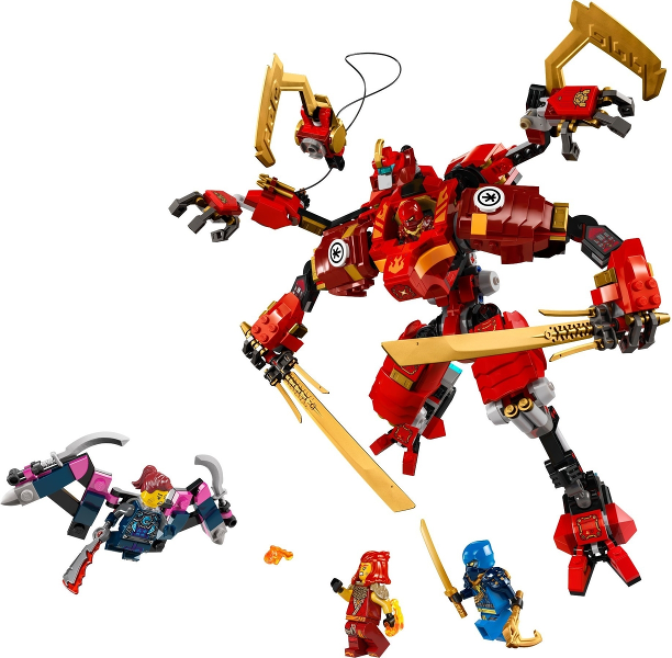 LEGO NINJAGO Kai’s Ninja Climber Mech Adventure Toy Set Buildable Figure with 4 71812
