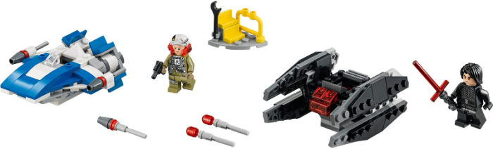 LEGO Star Wars A-Wing vs. TIE Silencer Microfighters 75196
