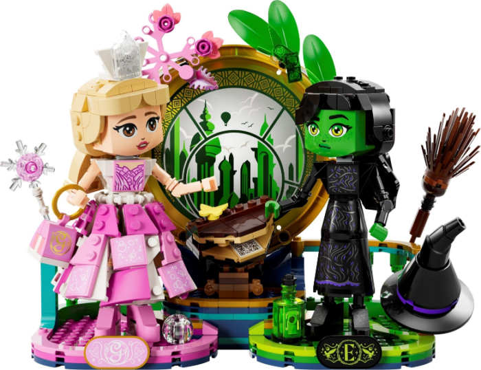 LEGO Wicked Elphaba & Glinda Figures Fantasy Playset, Kids Witch Toys 75682