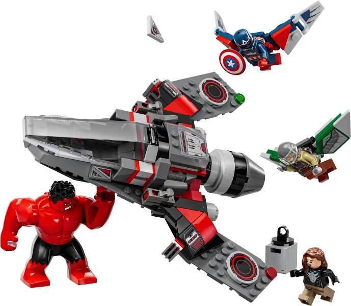 LEGO Marvel Captain America vs. Red Hulk Battle Super Hero Toy with Minifigures 76292