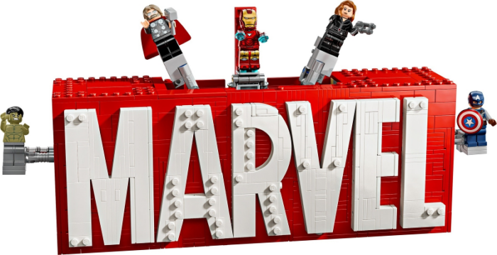 LEGO Marvel: MARVEL Logo & Minifigures Building Toy 76313
