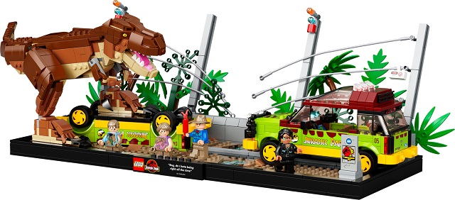 LEGO Jurassic Park T. rex Breakout 76956 Dinosaur Model Kit with 2 Ford Explorer