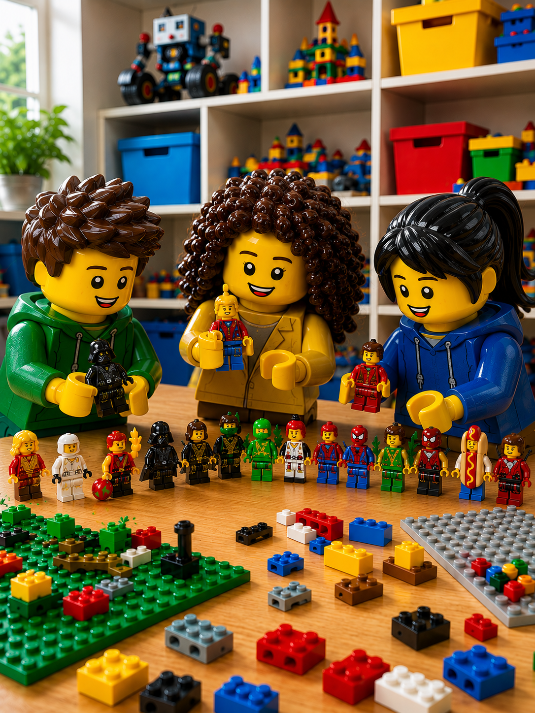 Minifigures Playing with Minifigures.