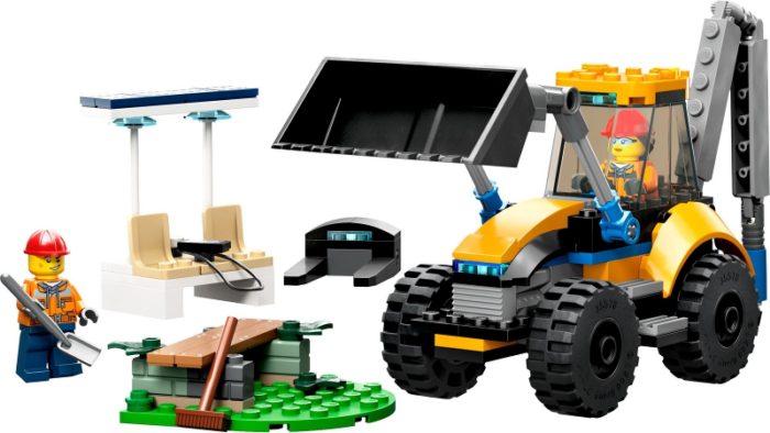 LEGO City Construction Digger 60385 Building Toy - Excavator Model Featuring Too