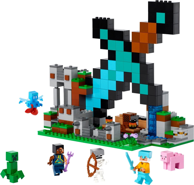 LEGO Minecraft The Sword Outpost Building Set with Creeper Warrior Pig & Skele 21244