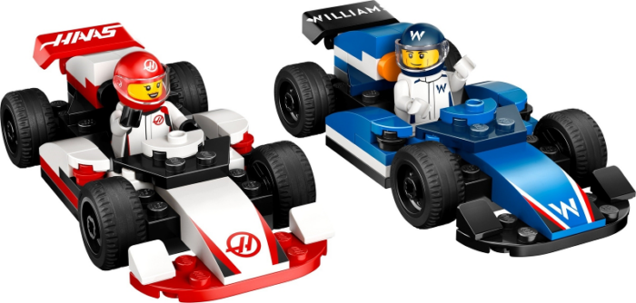 LEGO City F1 Williams Racing & Haas F1 Race Cars Building Toy 60464