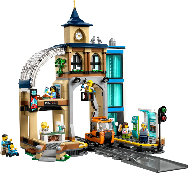 LEGO City Central Train Station Building Toy 60469