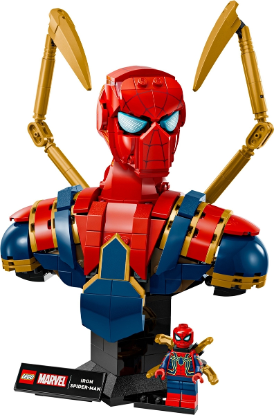 LEGO Marvel Iron Spider-Man Bust Building Kit for Adults 76326