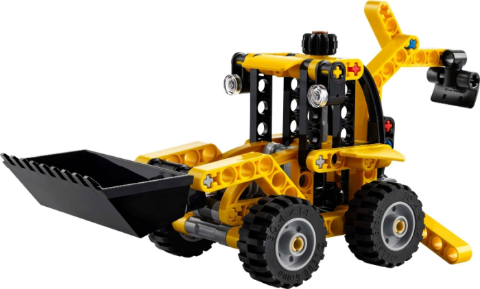 LEGO Technic Backhoe Loader Construction Toy with Back Digger, Scoop & Outrigger 42197