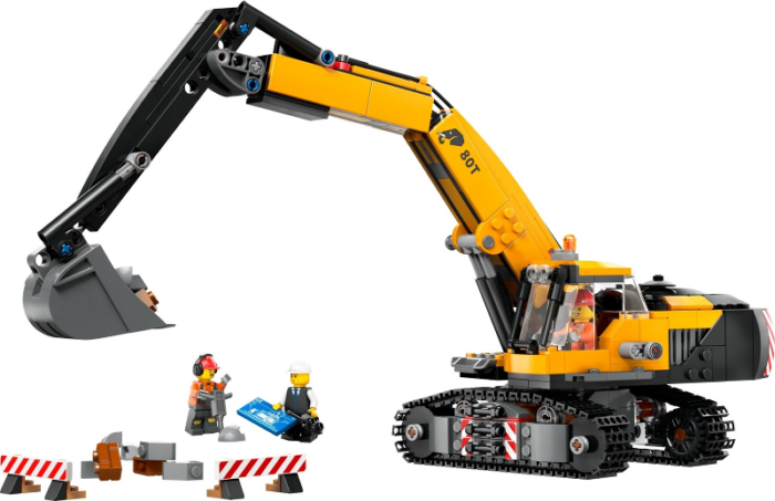 LEGO City Yellow Construction Excavator Pretend Play Toy Digger for Kids Ages 8 60420