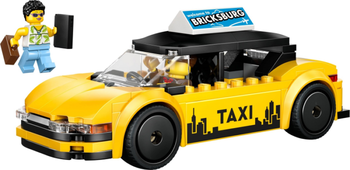 LEGO City Yellow Taxi Car Building Toy 60487