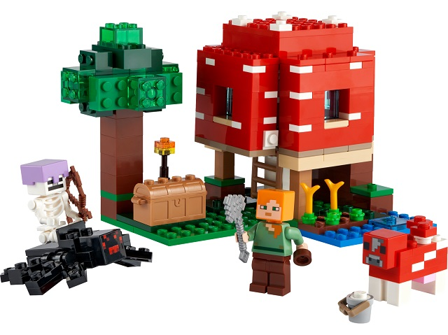 LEGO Minecraft The Mushroom House 21179 Building Toy Set for Kids Age 8 plus Gi